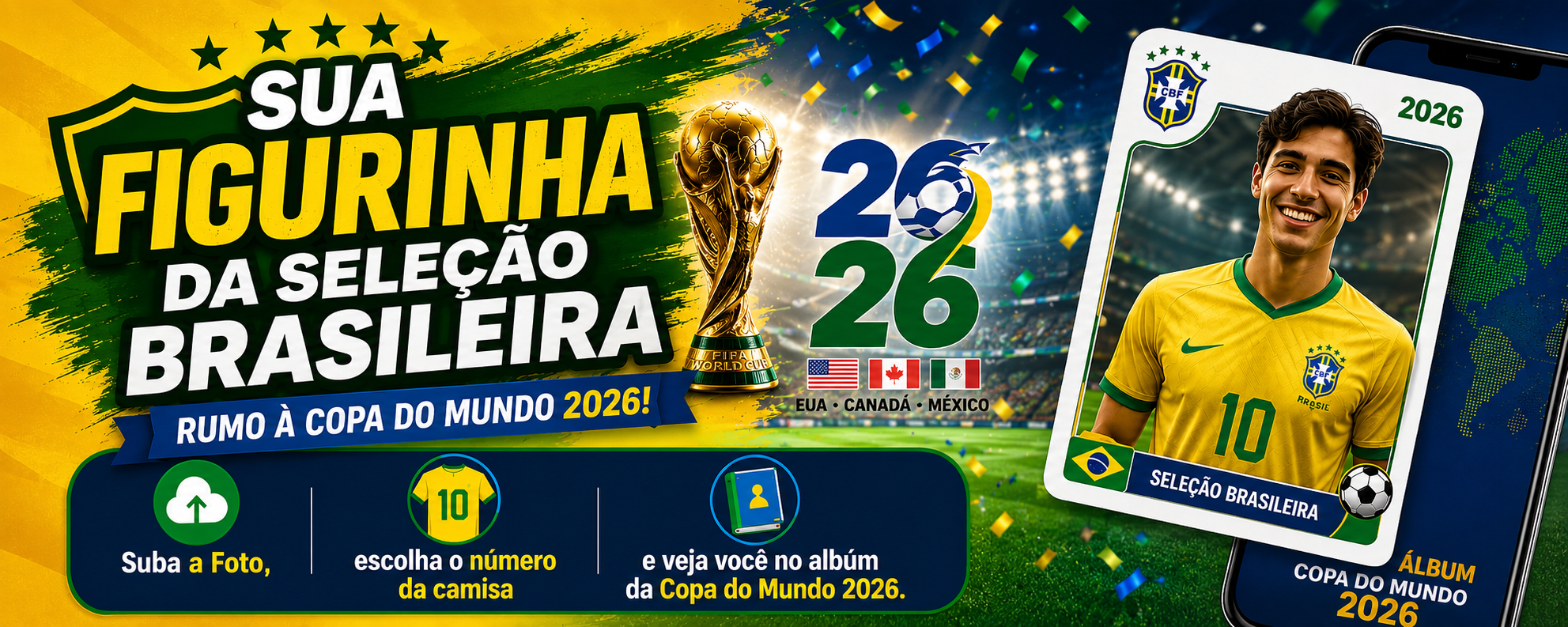 Sua figurinha da Seleção Brasileira — Rumo à Copa do Mundo 2026